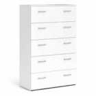 Space Chest Of 5 Drawers In White