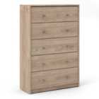 May Chest Of 5 Drawers In Jackson Hickory Oak Effect