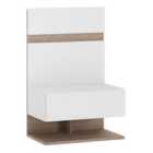 Chelsea Bedside Extension For Bed In White With Oak Effect Trim