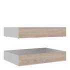 Naia Set Of 2 Underbed Drawers (for Single Or Double Beds) In Jackson Hickory Oak Effect