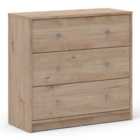 May Chest Of 3 Drawers In Jackson Hickory Oak Effect