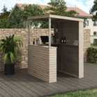 Living and Home Outdoor Lifestyle Exquisite Retro Solid Wood Garden Natural Bar 160x140x213cm