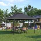 Outsunny 4 x 4m Grey Outdoor Pop Up Adjustable Gazebo with Bag