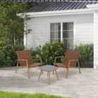 Malay Cotswold 2 Seater Bistro Set Brown