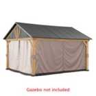 Sunjoy Curtain Soma For Cedar Wood Gazebo - 350Cm X 400Cm, Khaki